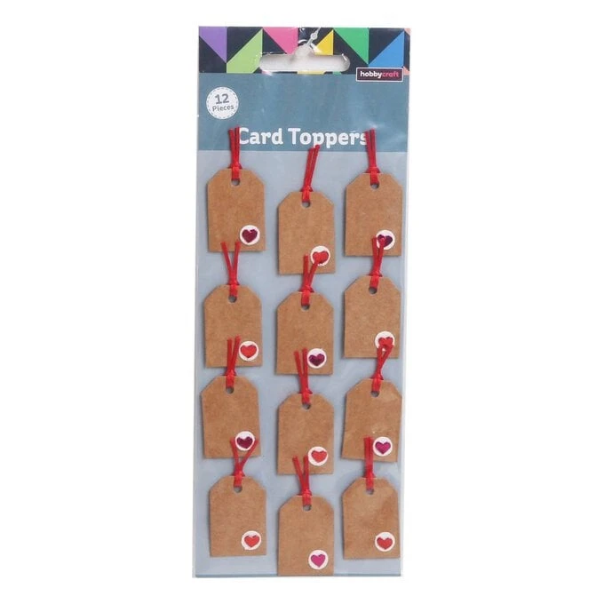 Hobbycraft Love Gift Tag Card Toppers 12 Pack - Image 2