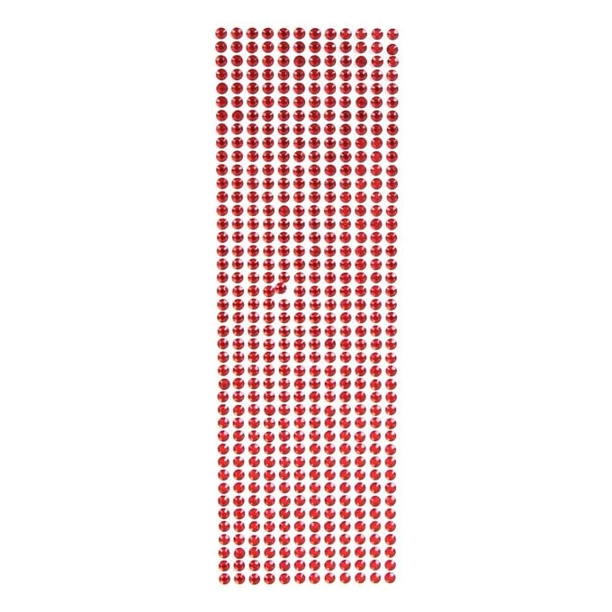Hobbycraft Red Adhesive Gems 6mm 504 Pack - Image 2