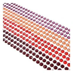 Hobbycraft Mixed Red Adhesive Gems 6mm 504 Pack