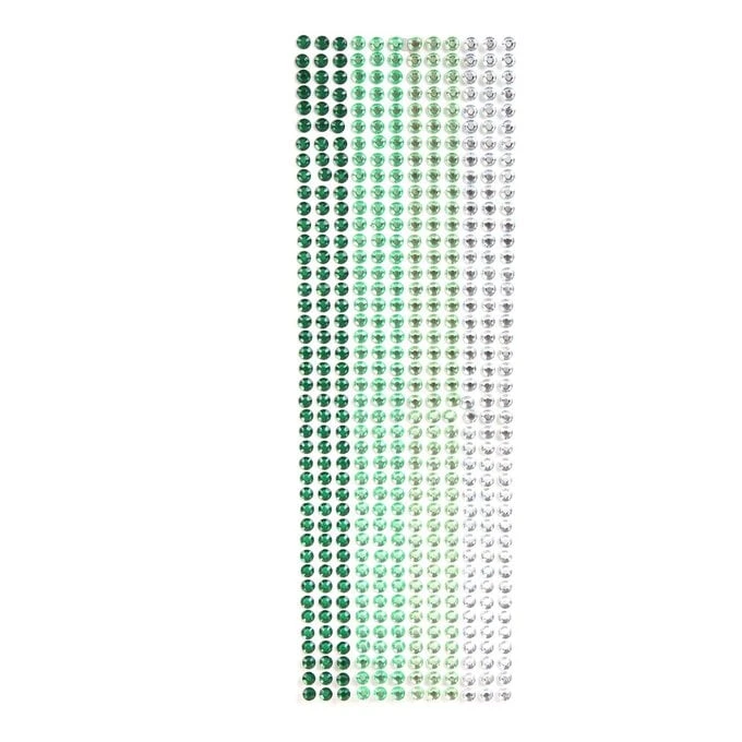 Hobbycraft Mixed Green Adhesive Gems 6mm 504 Pack - Image 2