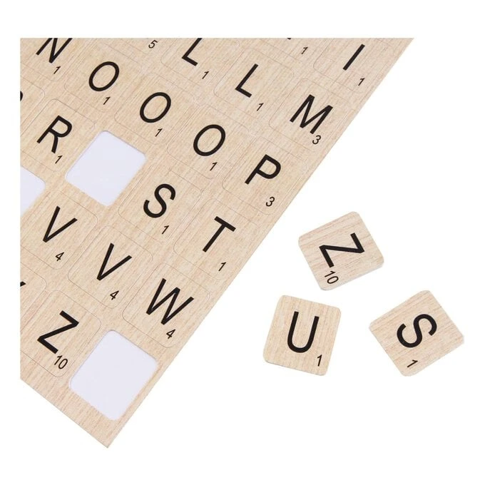 Hobbycraft Wood Effect Alphabet Stickers 112 Pack - Image 2