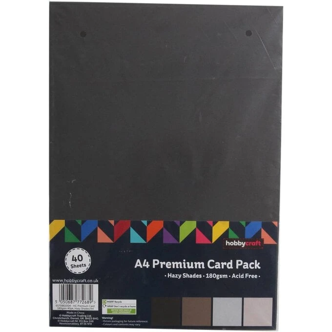 Hobbycraft Hazy Shades Premium Card A4 40 Pack - Image 3