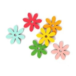 Hobbycraft Daisy Wooden Toppers 6 Pack