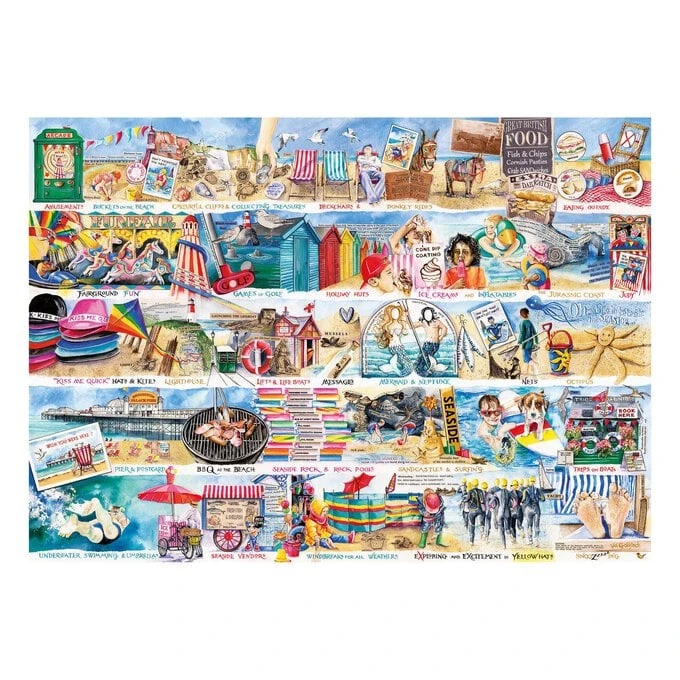 Gibsons Deckchairs And Donkeys Jigsaw Puzzle 1000 Pieces - Image 2