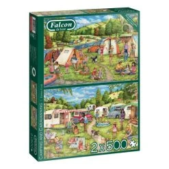 Falcon Camping And Caravanning Jigsaw Puzzle 500 Pieces 2 Pack
