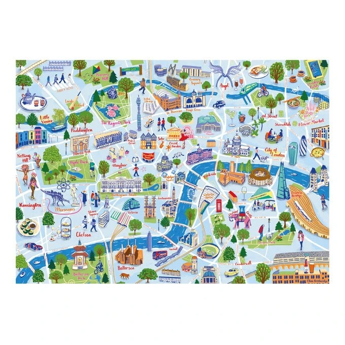 Falcon London Sightseeing Jigsaw Puzzle 1000 Pieces - Image 2