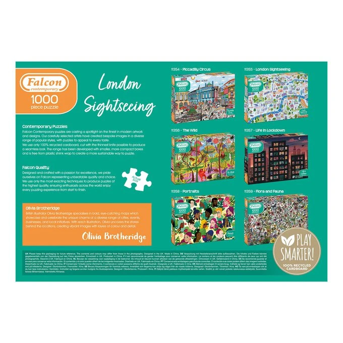 Falcon London Sightseeing Jigsaw Puzzle 1000 Pieces - Image 3