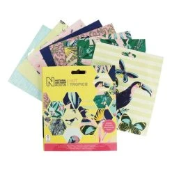 Papermania Natural History Museum Hot Tropics Paper Pad 6 X 6 Inches 50 Pack