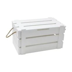 Hobbycraft White Wedding Hamper Crate 42cm X 24cm X 22cm