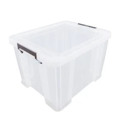 Whitefurze Allstore Clear Storage Box 54 Litres
