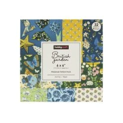 Hobbycraft British Garden 6 X 6 Inches Paper Pack 32 Sheets
