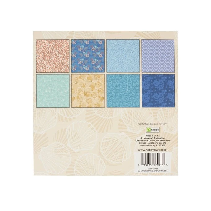Hobbycraft Under The Sea 6 X 6 Inches Paper Pack 32 Sheets - Image 2