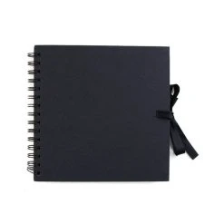 Hobbycraft Spiral Bound Black Scrapbook 12 X 12 Inches