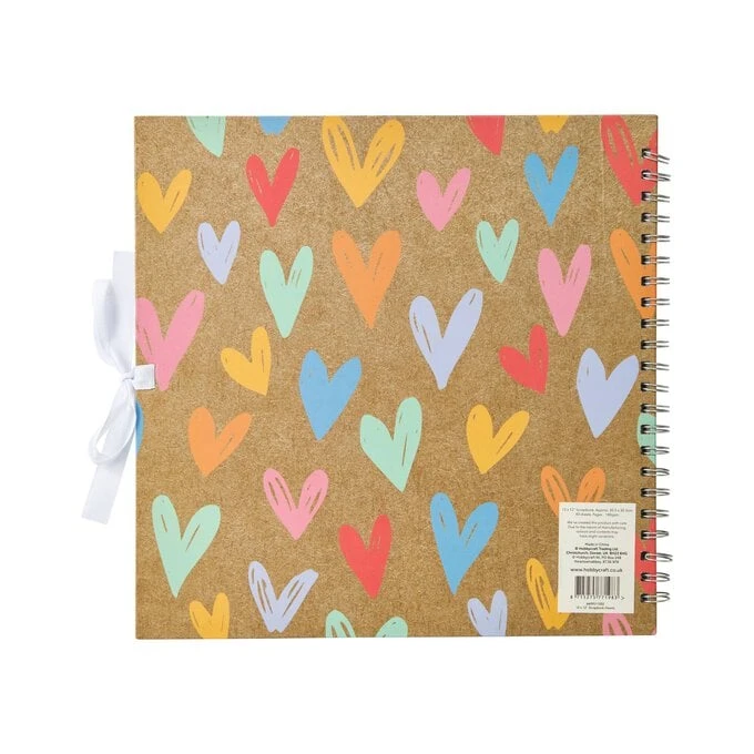 Hobbycraft Spiral Bound Hearts Scrapbook 12 X 12 Inches - Image 2