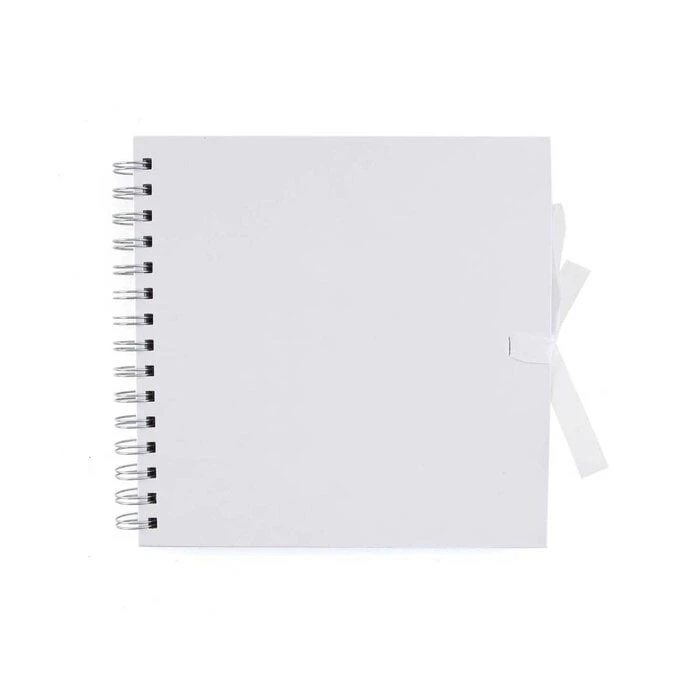 Hobbycraft Spiral Bound White Scrapbook 8 X 8 Inches