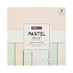 Hobbycraft Pastel 12 X 12 Inches Paper Pad 32 Sheets