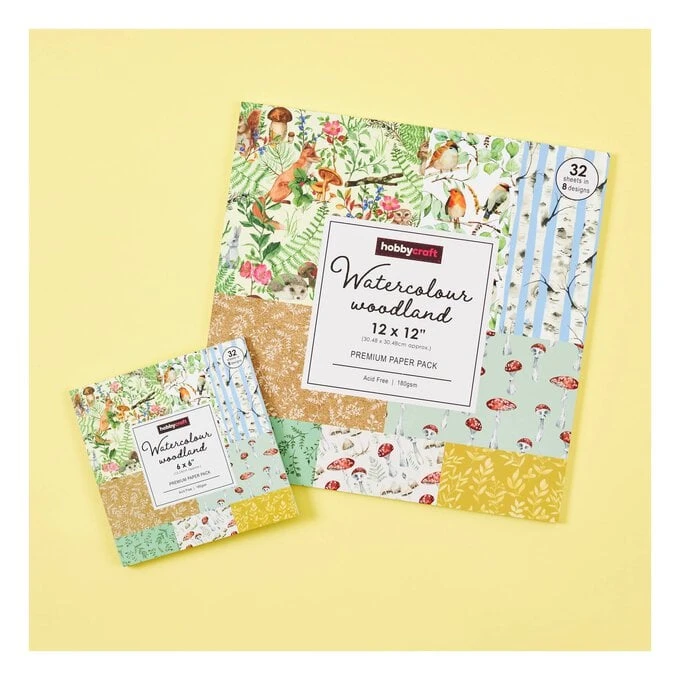Hobbycraft Watercolour Woodland 12 X 12 Inches Paper Pad 32 Sheets - Image 3