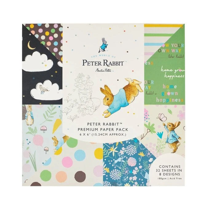 Peter Rabbit Paper Pad 6 X 6 Inches 32 Sheets