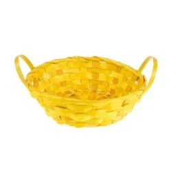 Hobbycraft Round Yellow Basket 25cm